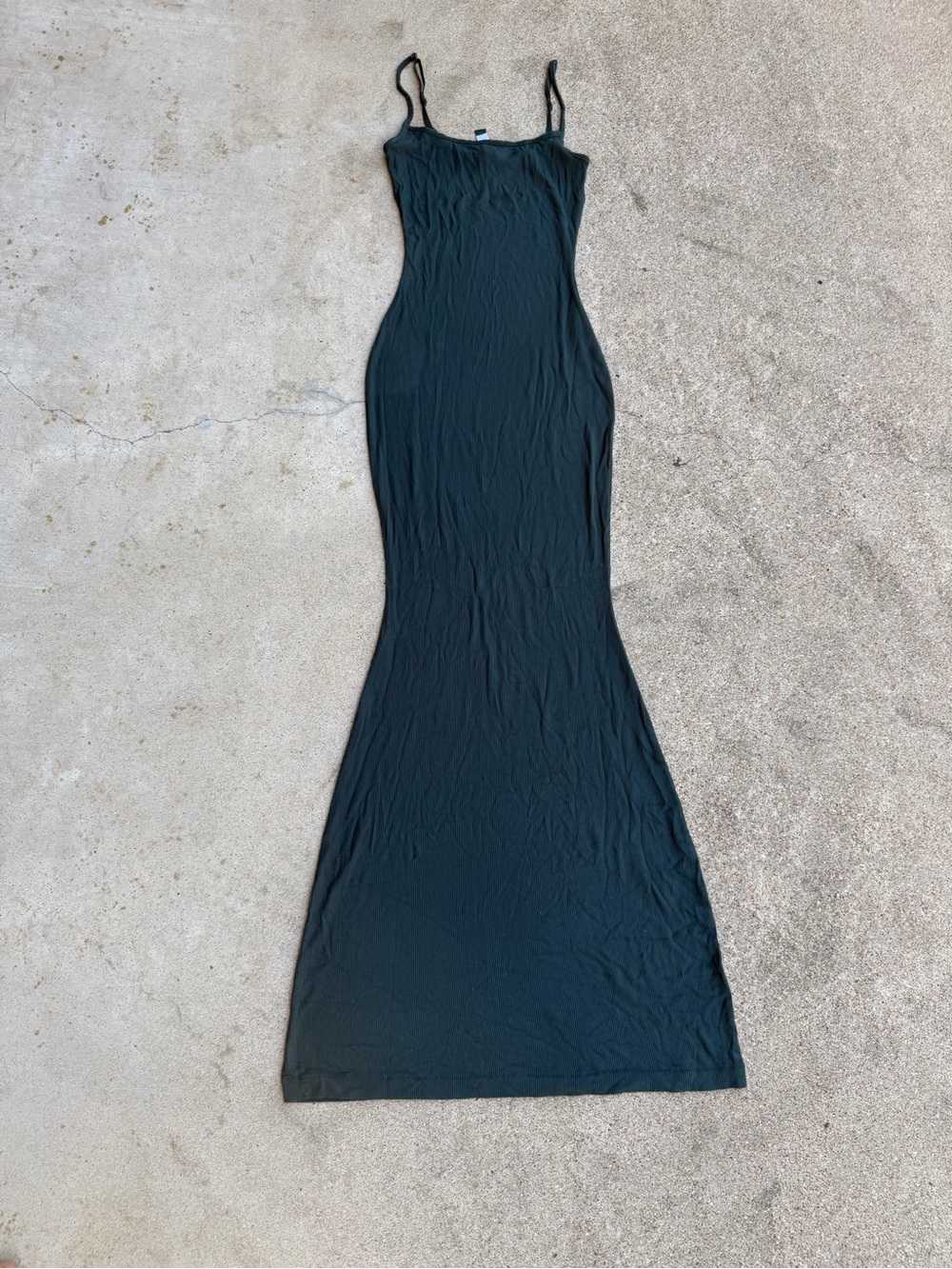 Skims S green ribbed dress